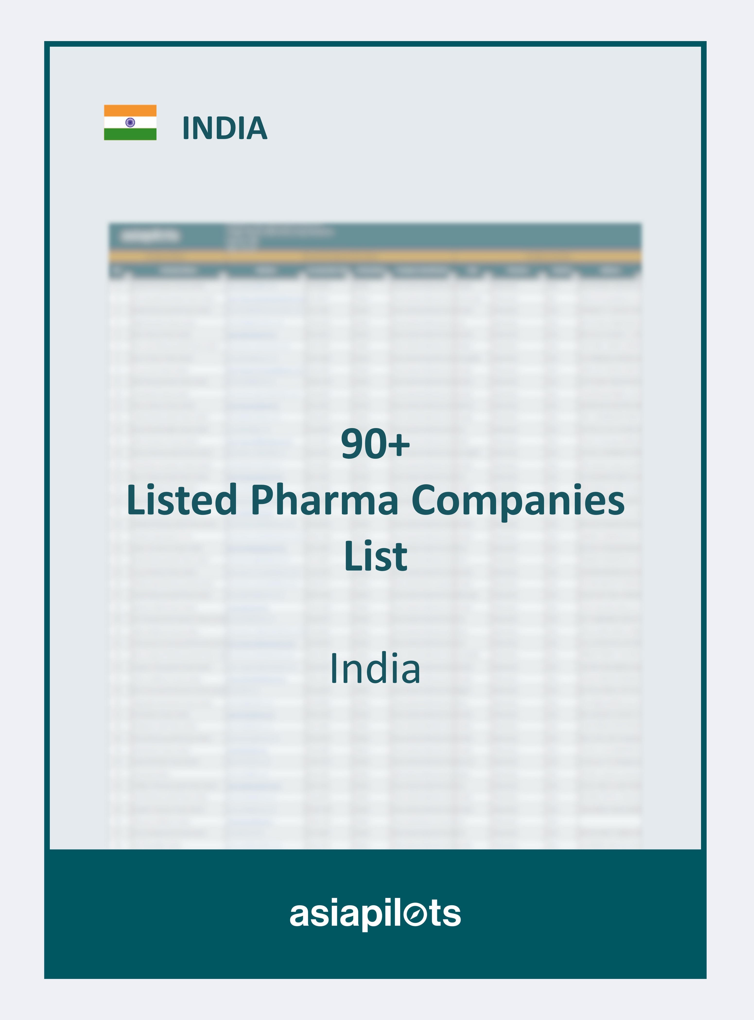 Company List   Listed Pharma Companies   India