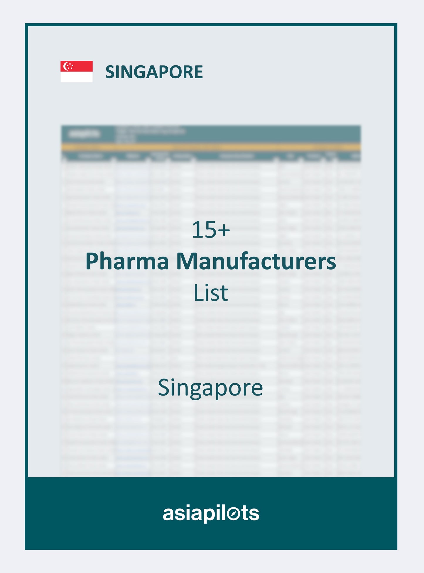 Company List | Pharma Manufacturers | Singapore